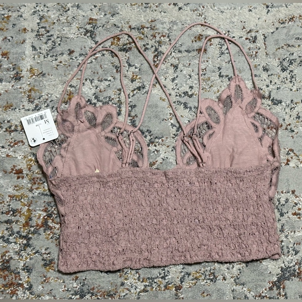 Free People FP One Adella Bralette Rosewood size Medium NEW - Picture 7 of 11
